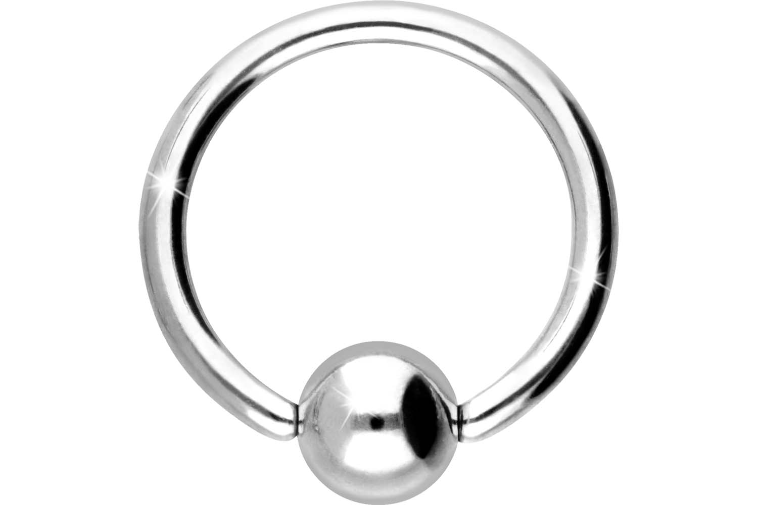 Titanium ball closure ring